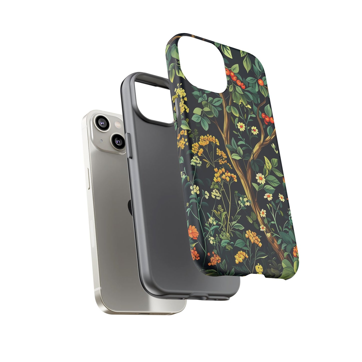 Floral iPhone Case, Nature Inspired Tough Case, Botanical Phone Cover, Eco-Friendly Gift, Unique Floral Design