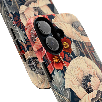 Floral iPhone Case, Tough Phone Cover, Artistic Protection, Flower Design, Unique Gift for Her, Phone Accessory, Trendy Tech