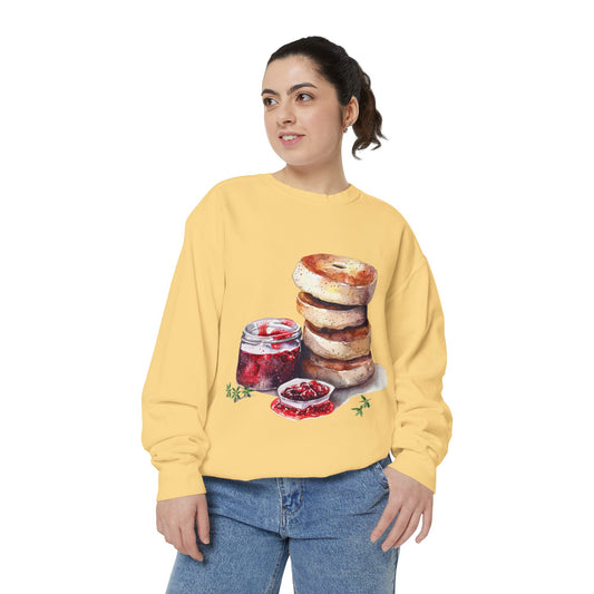Unisex Garment-Dyed Sweatshirt - Savor the Majesty - Iconic British Royal Foods