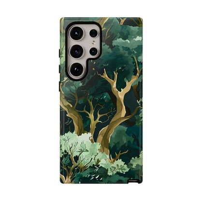 Forest Green Phone Case, Nature-Inspired Tough Cases, Eco-Friendly Gift, Outdoor Lover Accessory, Unique Phone Cover