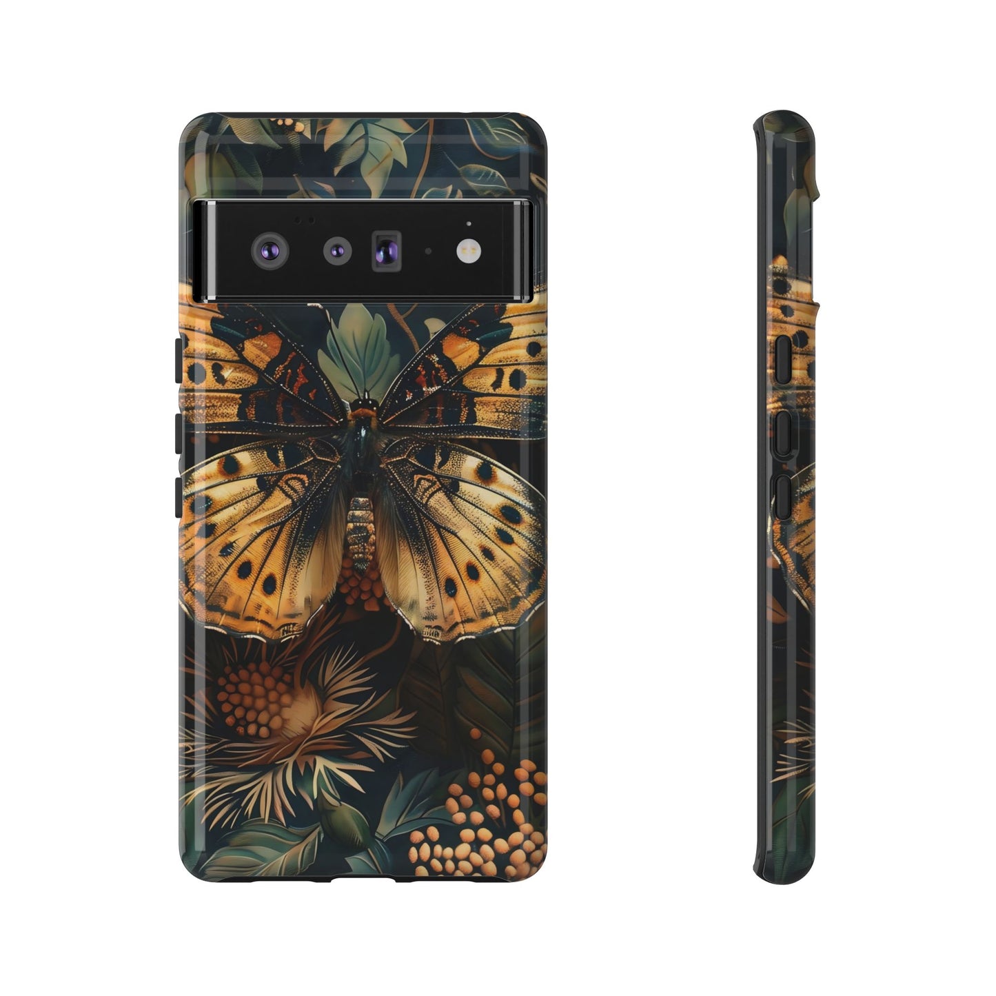 Butterfly Floral Phone Case, Tough Cases, Protective Cover, Unique Gift, Nature Lover, Art Print, Spring Decor