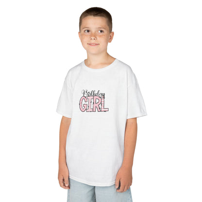 Kids Heavy Cotton™ Tee - Wild Birthday Girl Sublimation Leopard Theme