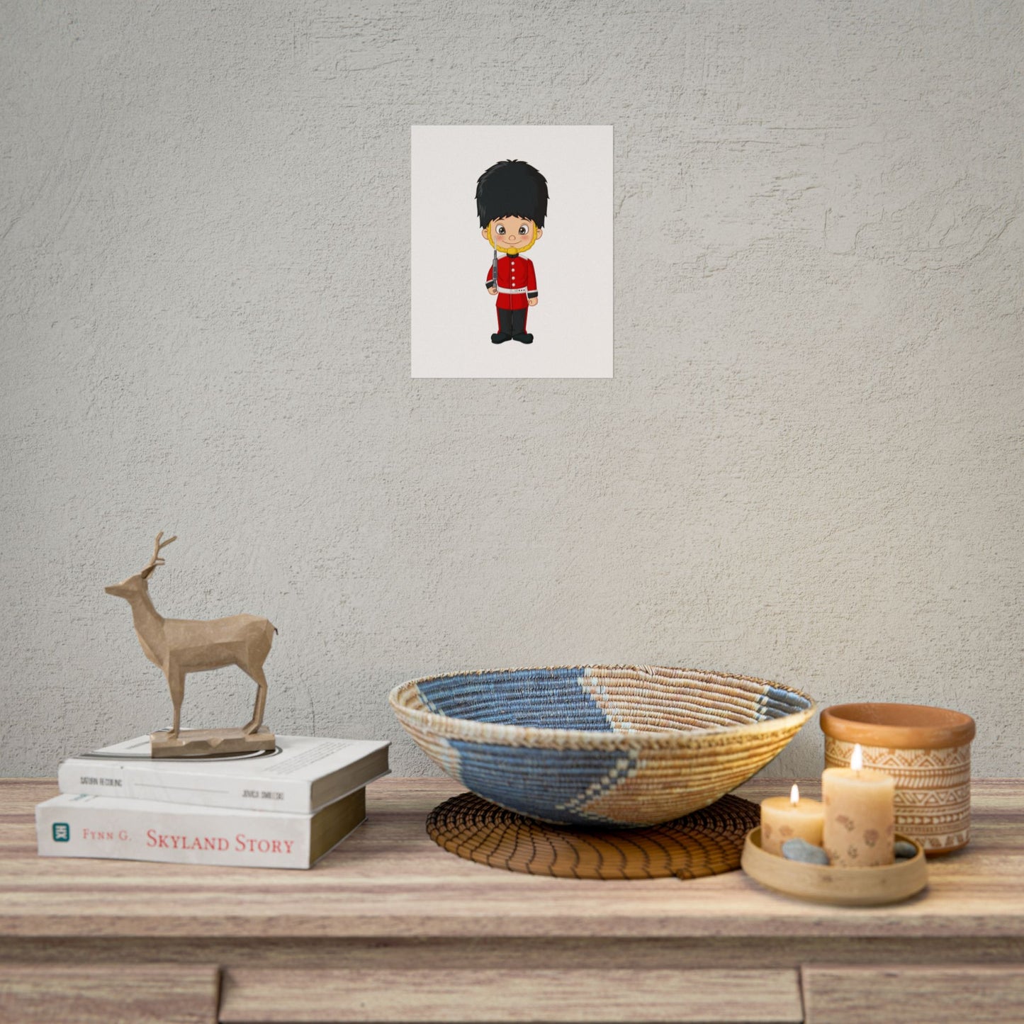 Whimsical Soldier Rolled Poster Art, Children's Room Decor, Cute Wall Art, Nursery Wall Hanging, Gift for Kids