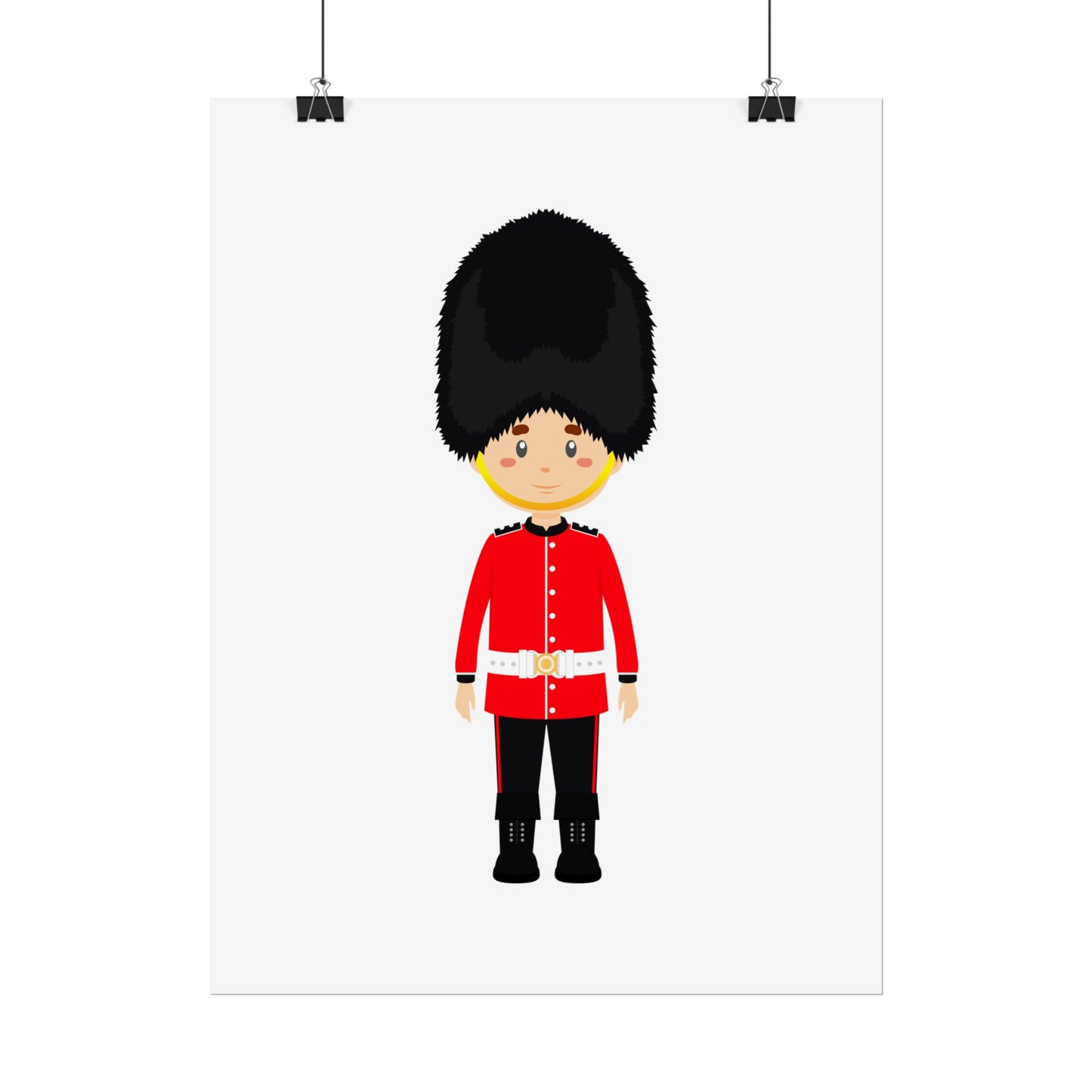 Adorable British Soldier Rolled Posters, Kids Room Decor, Unique Gift, Nursery Art, Educational Wall Art