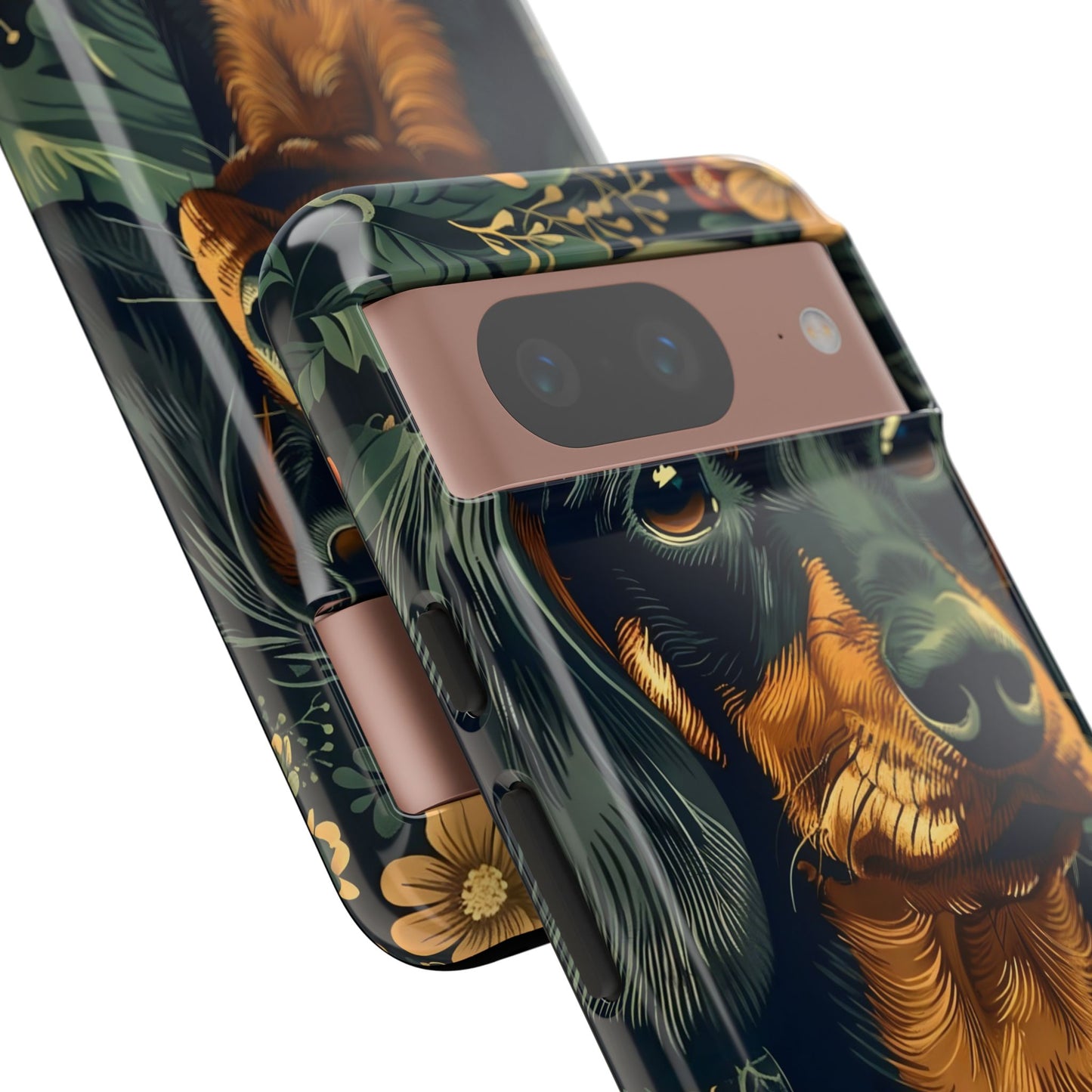 Dachshund Phone Case, Floral Pet Phone Cover, Dog Lover Gift, Tough Phone Case, Custom Dachshund Design, Unique Dog Owner Accessory