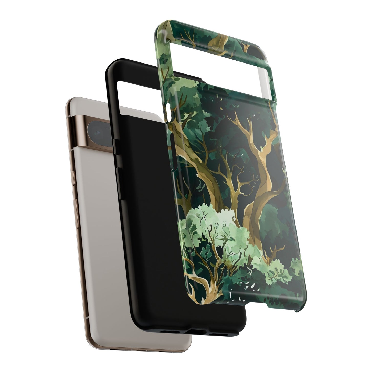 Forest Green Phone Case, Nature-Inspired Tough Cases, Eco-Friendly Gift, Outdoor Lover Accessory, Unique Phone Cover