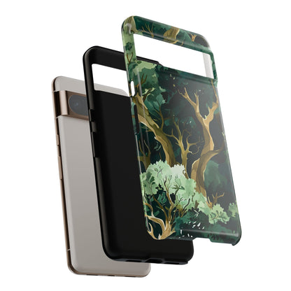 Forest Green Phone Case, Nature-Inspired Tough Cases, Eco-Friendly Gift, Outdoor Lover Accessory, Unique Phone Cover