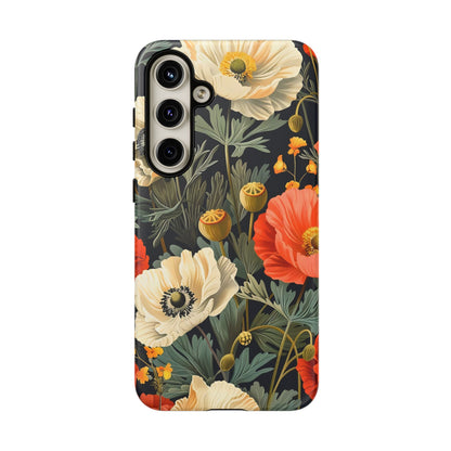 Floral Phone Case, Tough Cases with Botanical Design, Flower Protection Case, Gift for Nature Lovers, Eco-Friendly Mobile Cover