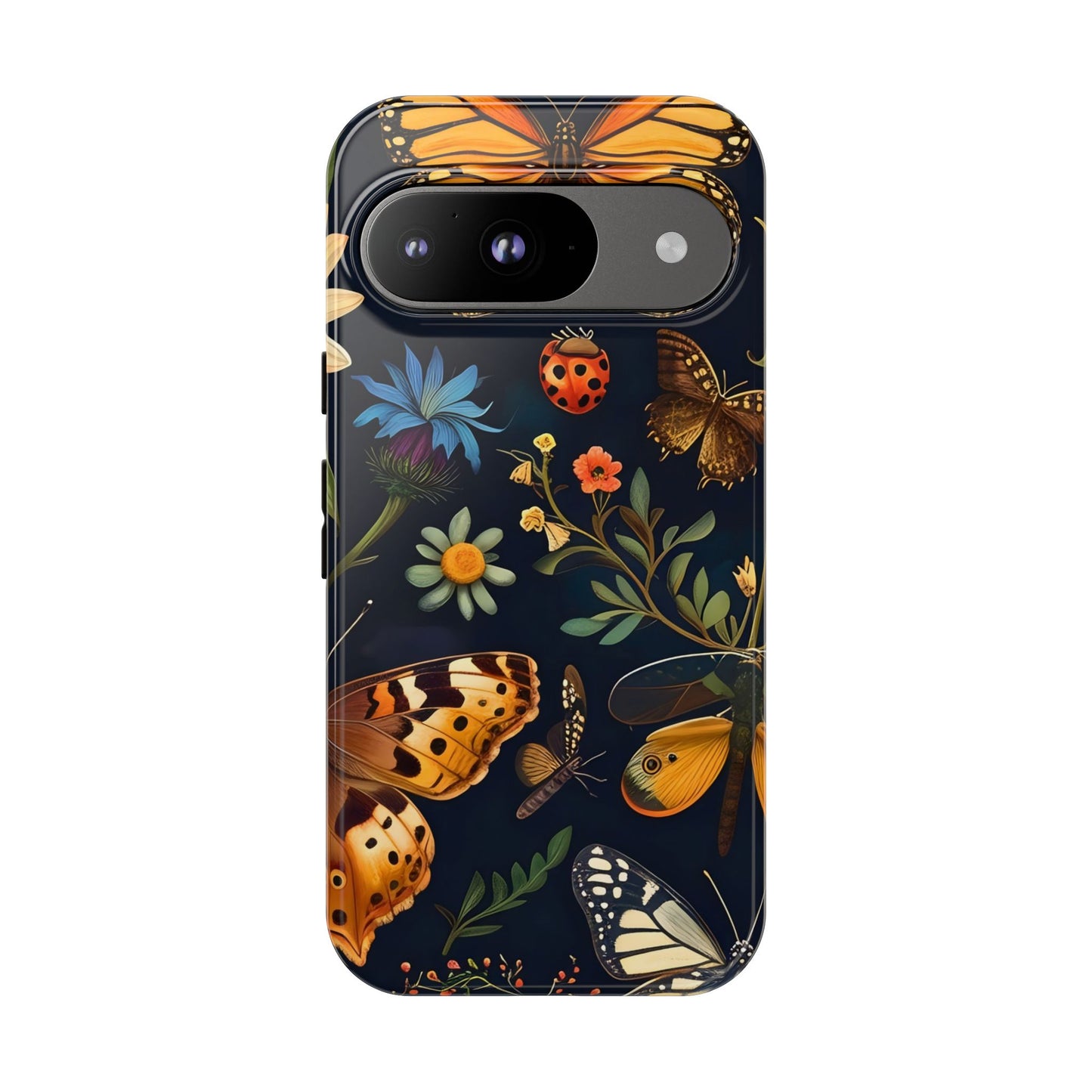 Nature-Inspired Phone Case | Floral Butterfly Design, Tough Phone Cover, Gift for Nature Lovers, Cute Butterfly Case, Home Decor