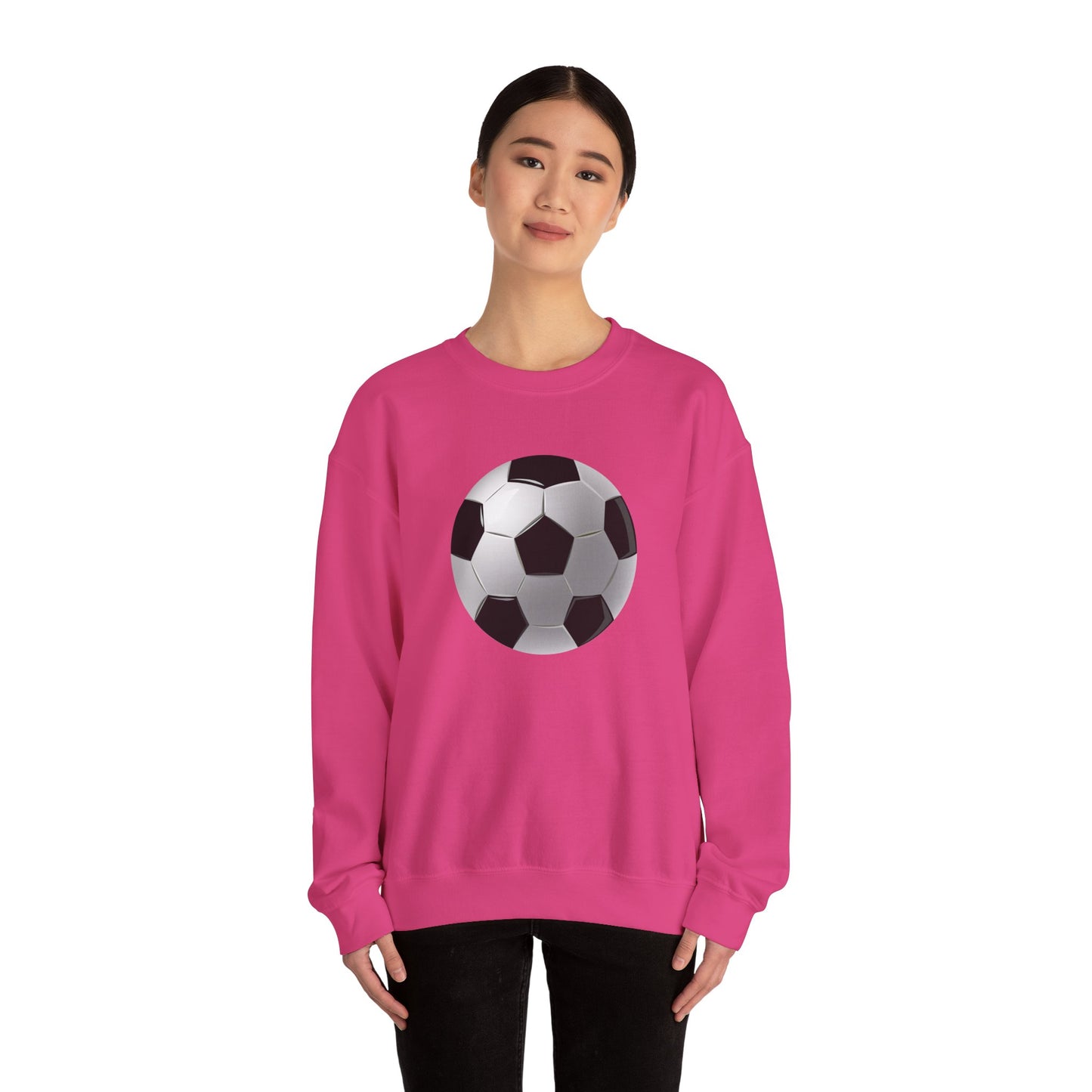 Unisex Heavy Blend™ Crewneck Sweatshirt - Dynamic Football Design - Sports Passion and Energy