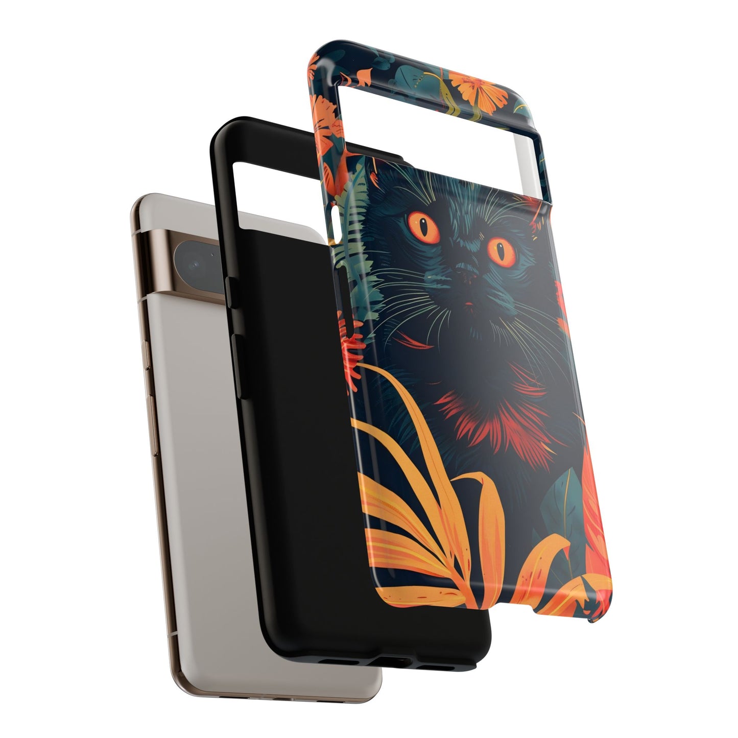 Feline Jungle iPhone Case - Tough and Unique Cat Design, Pet Lover Gift, Animal Phone Accessory, Nature Inspired, Halloween Style