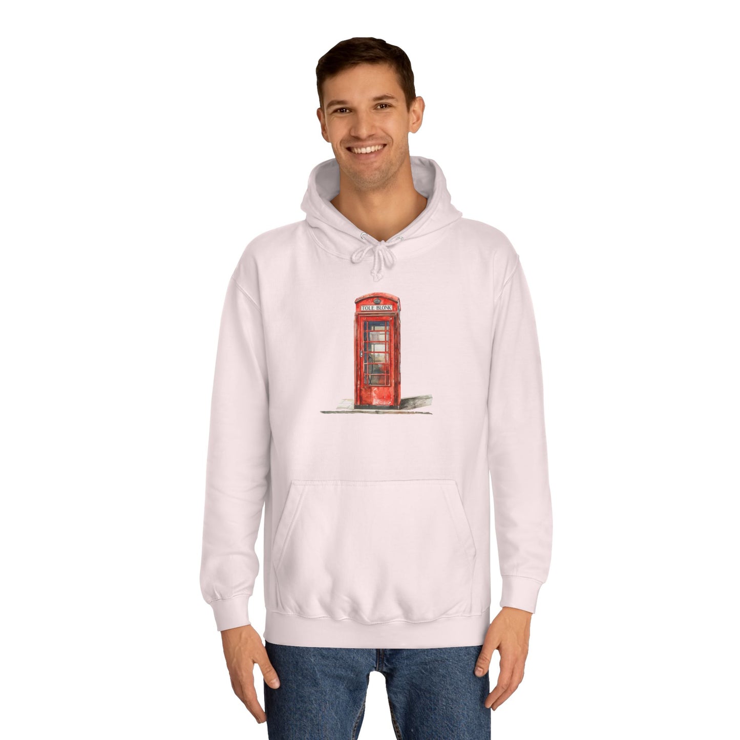 Unisex College Hoodie - Iconic British Public Telephone