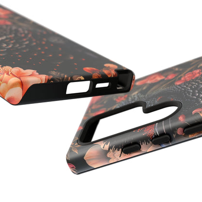 Tough Cases: Floral Design Phone Case, Stylish Protection for Your Phone, Unique Gift for Bird Lovers, Vibrant Floral Art, [...]