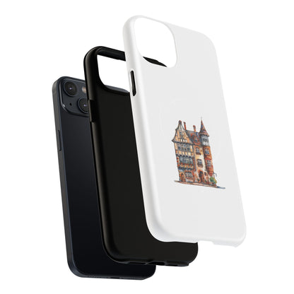 Artistic Magnetic Phone Case | Tough Protective Cover for iPhones | Unique House Design | Gift for Homeowners & Tech Lovers