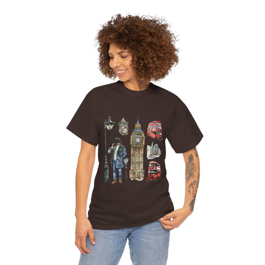 Unisex Heavy Cotton Tee - Classic England - A Collection of Iconic Imagery