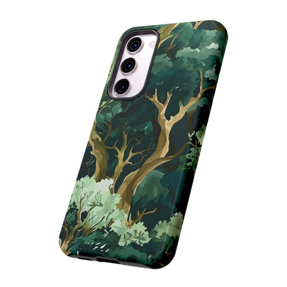 Forest Green Phone Case, Nature-Inspired Tough Cases, Eco-Friendly Gift, Outdoor Lover Accessory, Unique Phone Cover