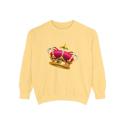 Unisex Garment-Dyed Sweatshirt Elegant - British Royal Crown