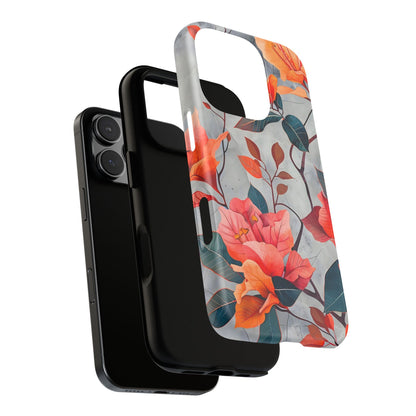 Floral Phone Case, Tough Cases, Flower Power, Gift for Her, Decorative Phone Cover, Trendy Accessories, Everyday Style