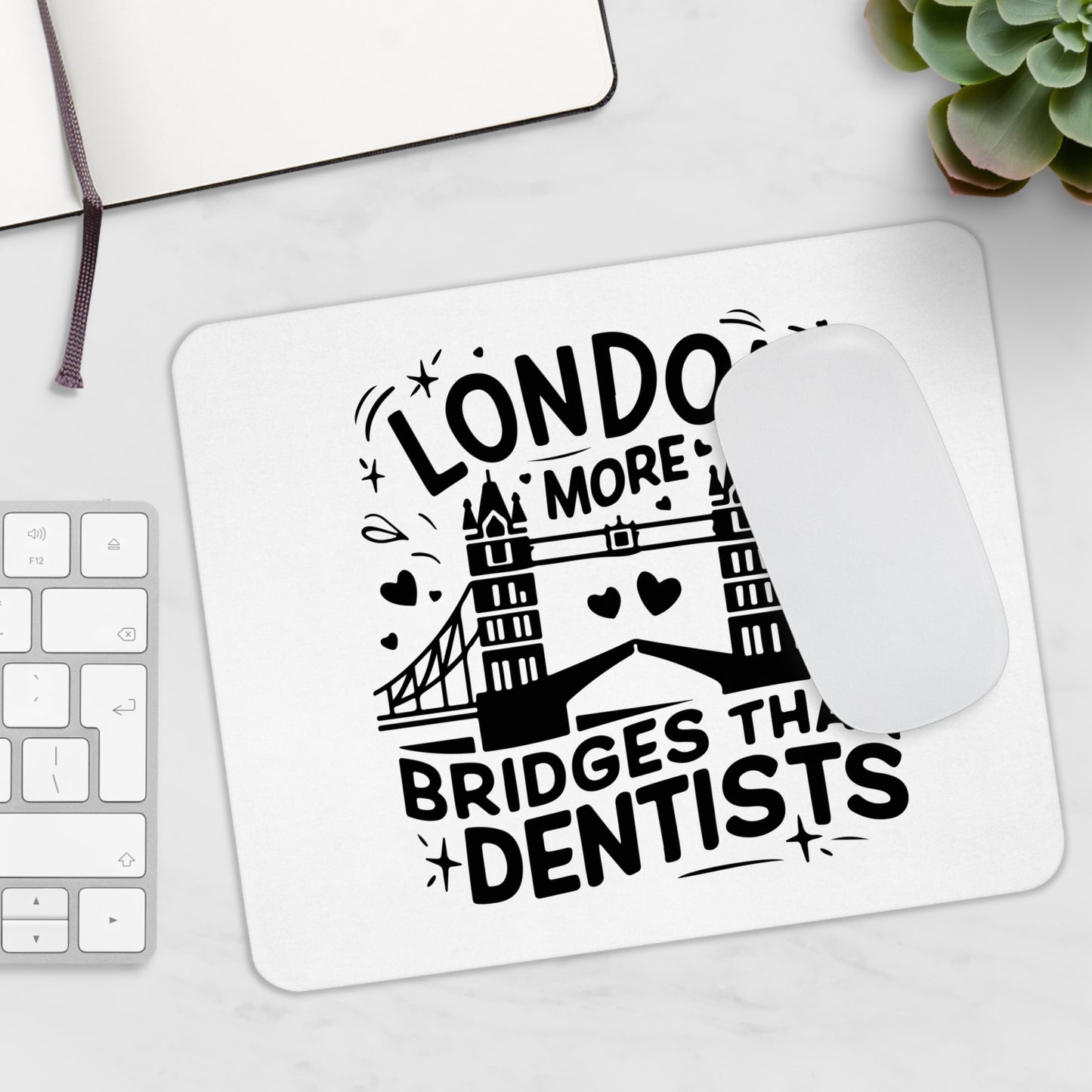Humorous London Mouse Pad - Perfect for Office, Gifts, Students, Home Office, Desk Decor, Fun Gift Idea for Teachers, London Lovers