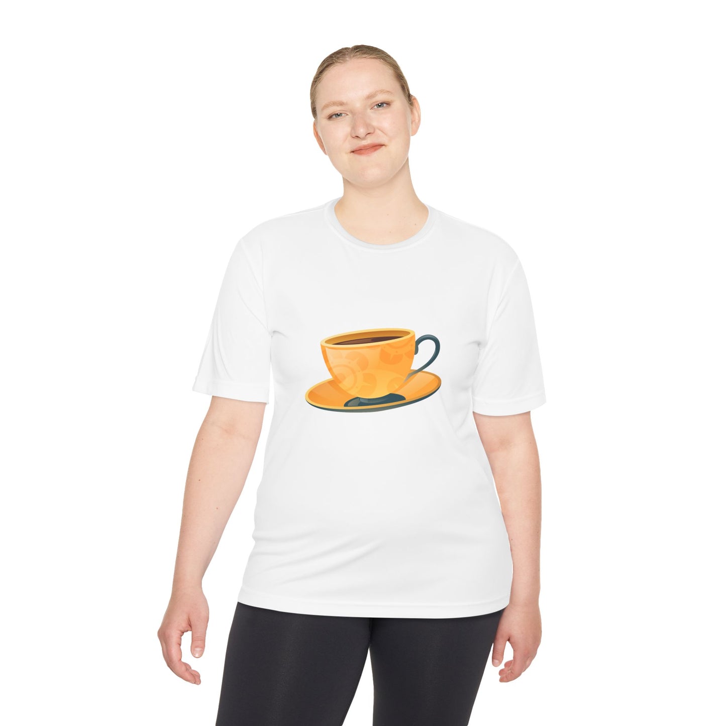 Unisex Moisture Wicking Tee - Vintage British Tea Cup Art Print