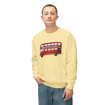 Unisex Lightweight Crewneck Sweatshirt - British English Bus