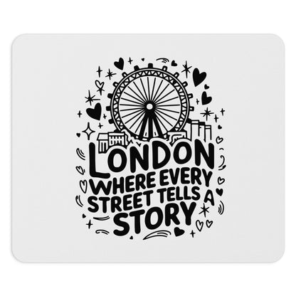 London Story Mouse Pad - City Lover Gift, Cute Desk Accessory, Home Office Decor, Travel Enthusiast, Unique Mousemat
