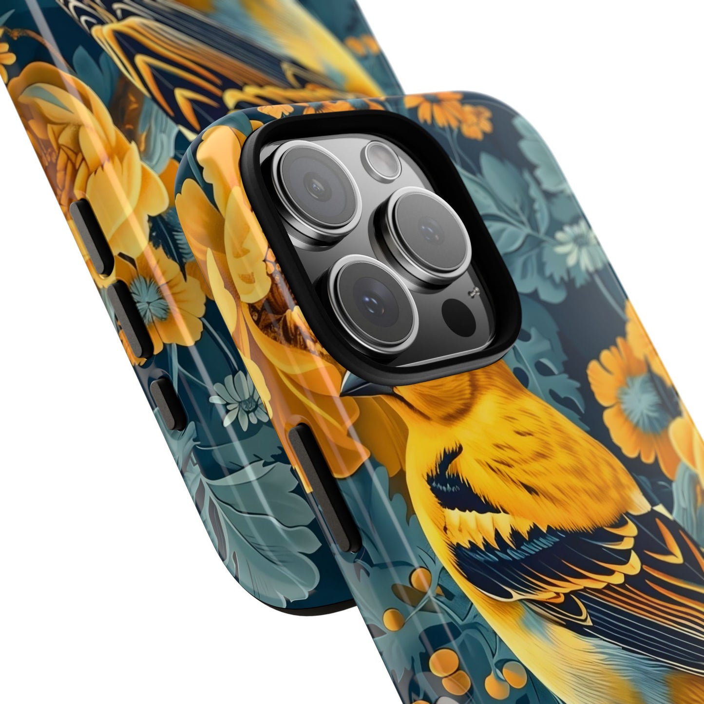 Colorful Bird Phone Case, Tough Phone Cover, Floral Phone Accessories, Nature Lover Gift, Unique Smartphone Case, Birthday Present