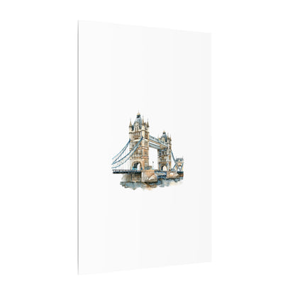 London Bridge Matte Canvas Wall Art, Elegant Home Decor, Unique Gift for Art Lovers, Travel Enthusiast Wall Decor, Modern Aesthetic