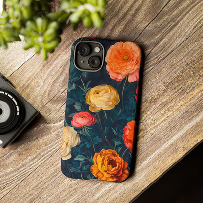 Floral Phone Case - Tough Cases, Stylish Protection, Gift for Flower Lovers, Customizable Cover, Floral Design Mobile Accessory