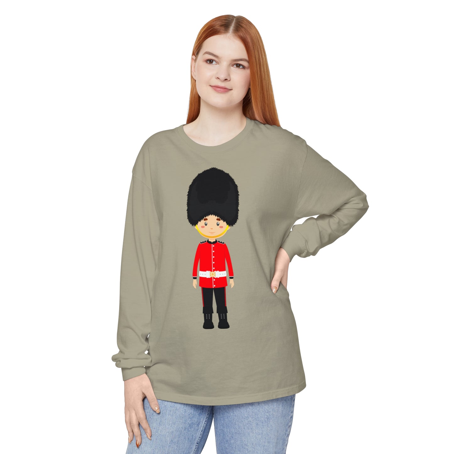 Unisex Garment-dyed Long Sleeve T-Shirt - The Scarlet Soldier - Bodmin Keep Museum