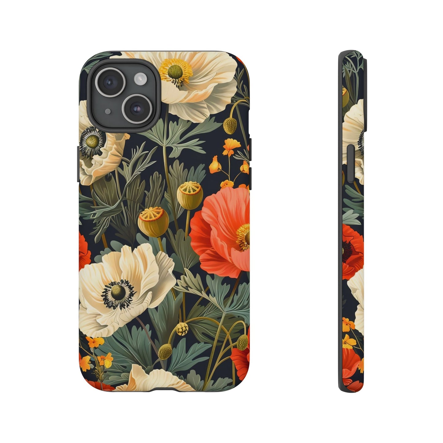 Floral Phone Case, Tough Cases with Botanical Design, Flower Protection Case, Gift for Nature Lovers, Eco-Friendly Mobile Cover