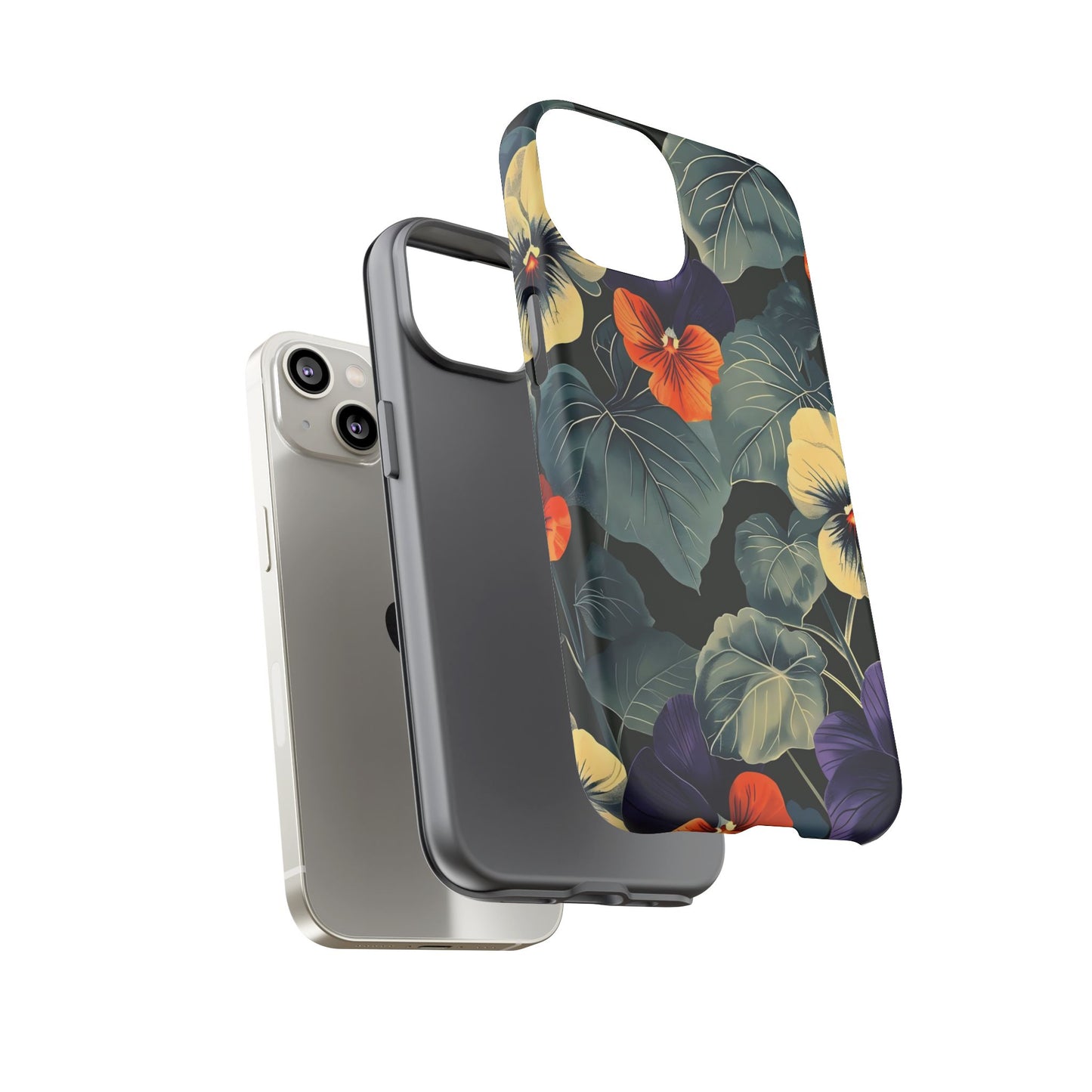Tough Cases Floral iPhone Case, Tough Phone Cover, Stylish Floral Design, Gift for Her, Summer Vibe, Durable Protective Case