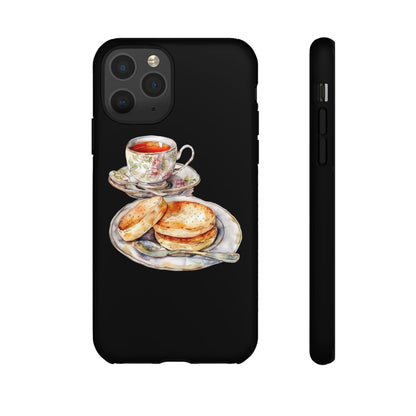 Tea Time Phone Case with Cookies Design, Cute Phone Cover, Gift for Tea Lovers, Kitchen Decor, Whimsical Style