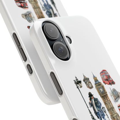 London-Themed Slim Phone Cases, Stylish Tech Accessories, Gifts for Travelers, Unique Mobile Covers, Trendy Phone Protection