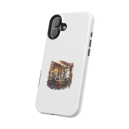 Artistic Magnetic Phone Case for Coffee Lovers, Cozy Café Vibe, Gift for Him or Her, Unique Custom Design, Holiday Present