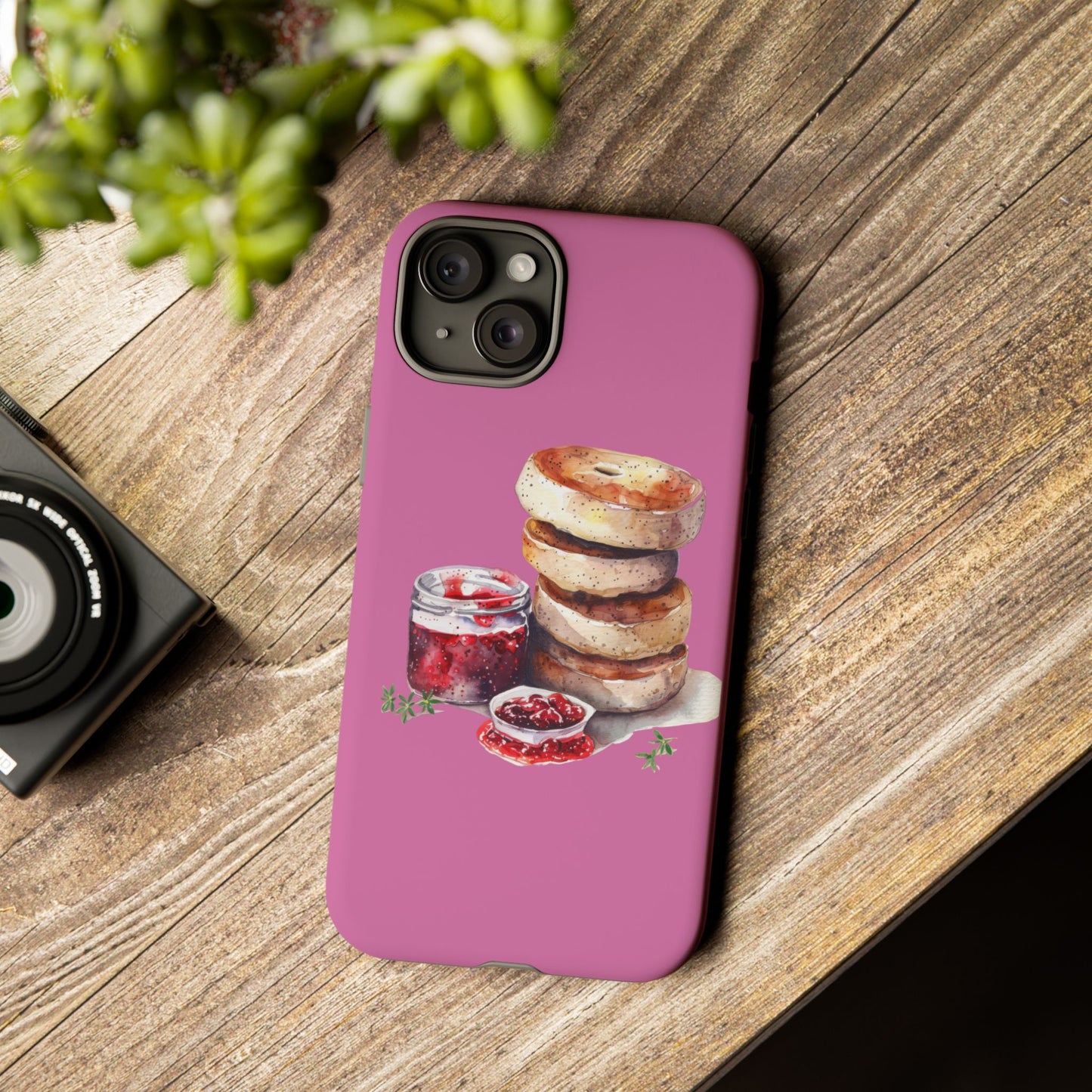 Cute Bagel Phone Case, Tough Cases for Food Lovers, Unique Gifts for Foodies, Phone Accessories for Breakfast Lovers, Fun and Stylish Cases