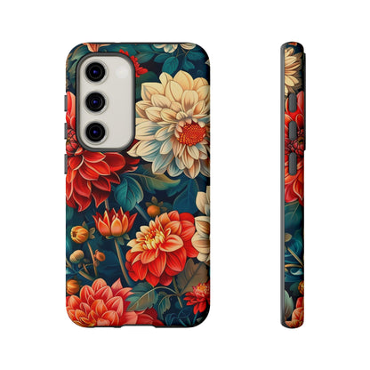 Floral Phone Case - Vibrant Tough Cases, Stylish Floral Cell Phone Cover, Gift for Her, Trendy Phone Accessory, Flower Design