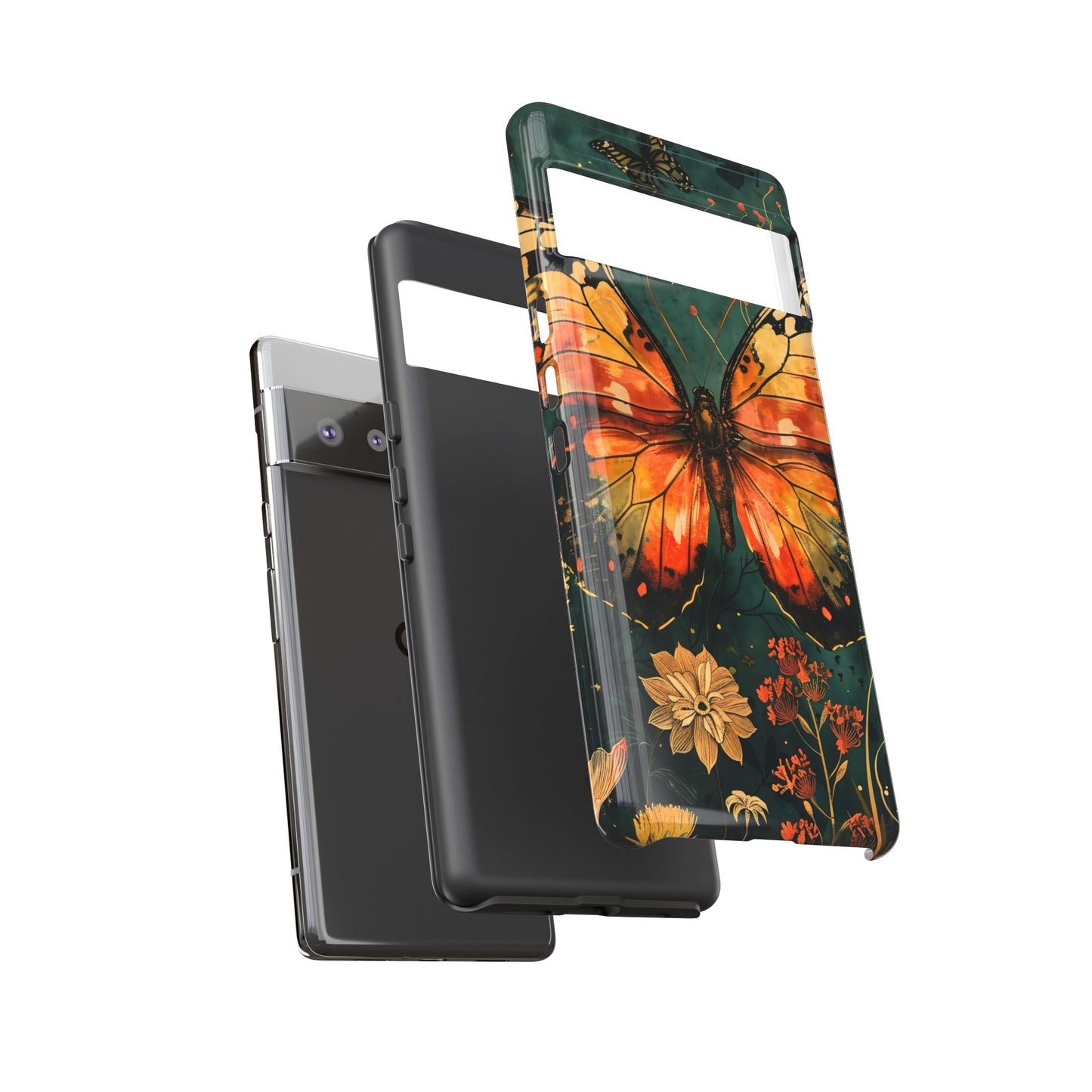 Butterfly Phone Case – Tough Cases for Nature Lovers, Floral Design, Butterfly Art, Unique Gift, Eco-Friendly Protection