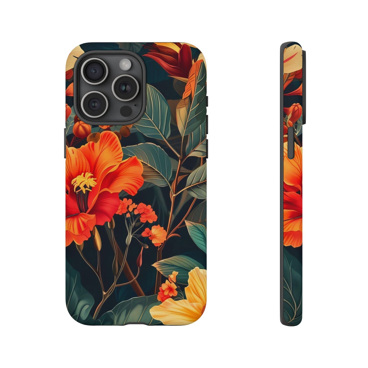 Tough Floral Phone Case | Tropical Vibe, Gift for Nature Lovers, Summer Beach Accessory, Floral Pattern, Trendy Phone Accessories