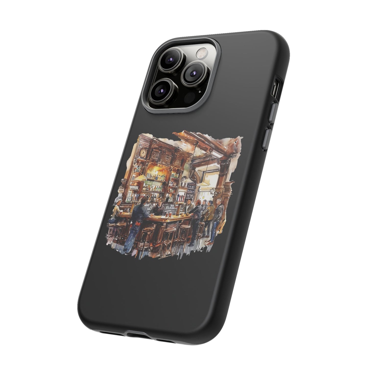 Artistic Phone Case - Cozy Pub Vibe, Trendy Smartphone Accessory, Gift for Friends, Modern Design, Durable Protection