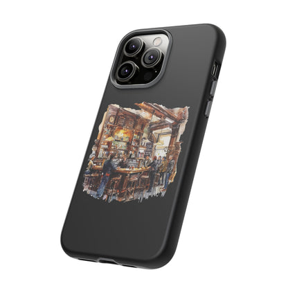 Artistic Phone Case - Cozy Pub Vibe, Trendy Smartphone Accessory, Gift for Friends, Modern Design, Durable Protection