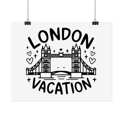 London Vacation Rolled Poster - Travel Decor for Home, Wall Art Print, Gift for Travelers, London Artwork, Holiday Gift Idea