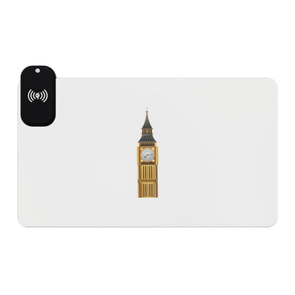 Buckingham Palace Sketch - LED Gaming Mouse Pad with Wireless Charging - Perfect for Gamers, Desk Decor, Tech Gifts, Modern Workspace, and Birthday Present