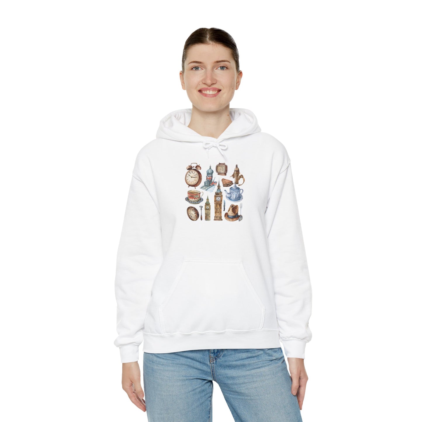 Unisex Heavy Blend™ Hooded Sweatshirt - Old World Charm - British Pub Traditions