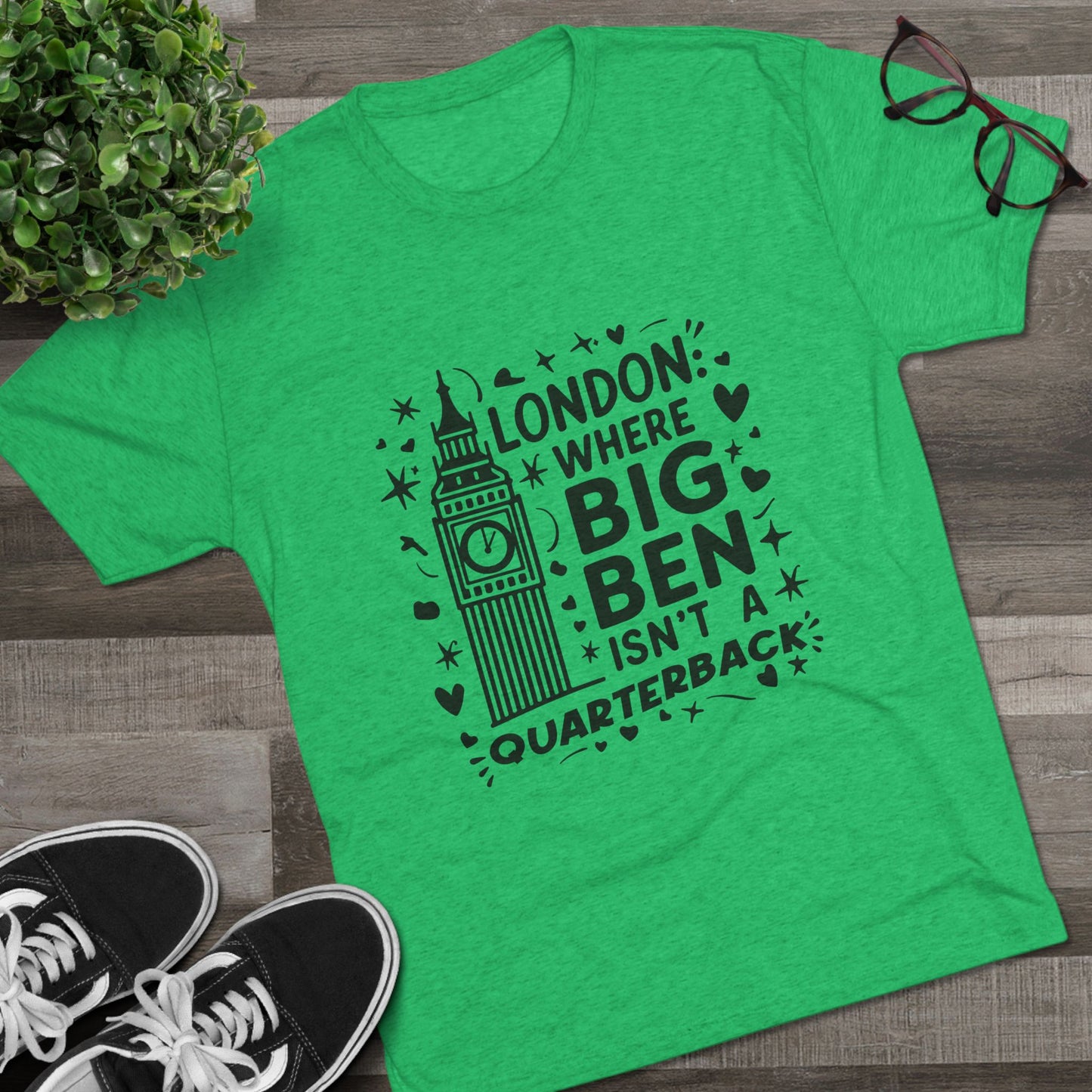 London Big Ben Relaxed Unisex Tri-Blend Crew Tee