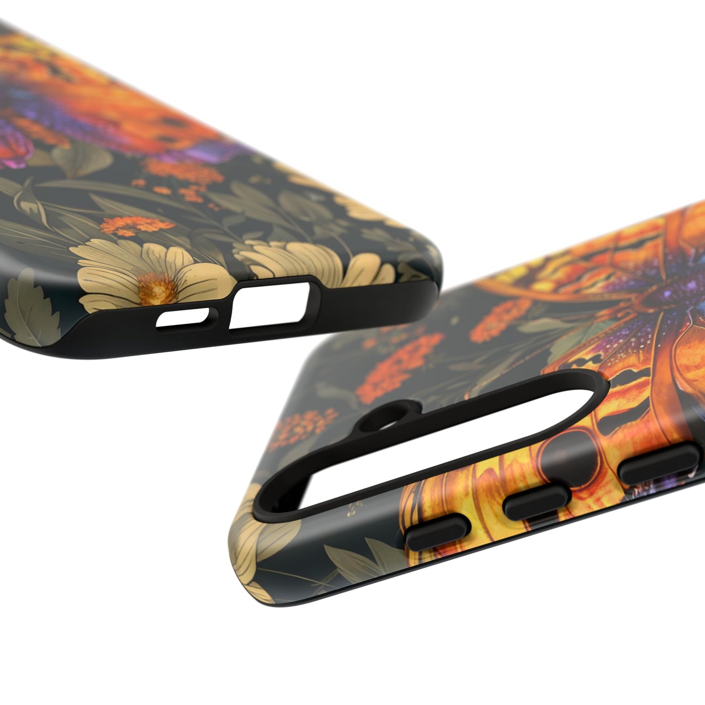Butterfly Phone Case, Tough Cases for Nature Lovers, Vibrant Floral Design, Gift for Her, Cute Phone Accessories, Butterfly Artwork