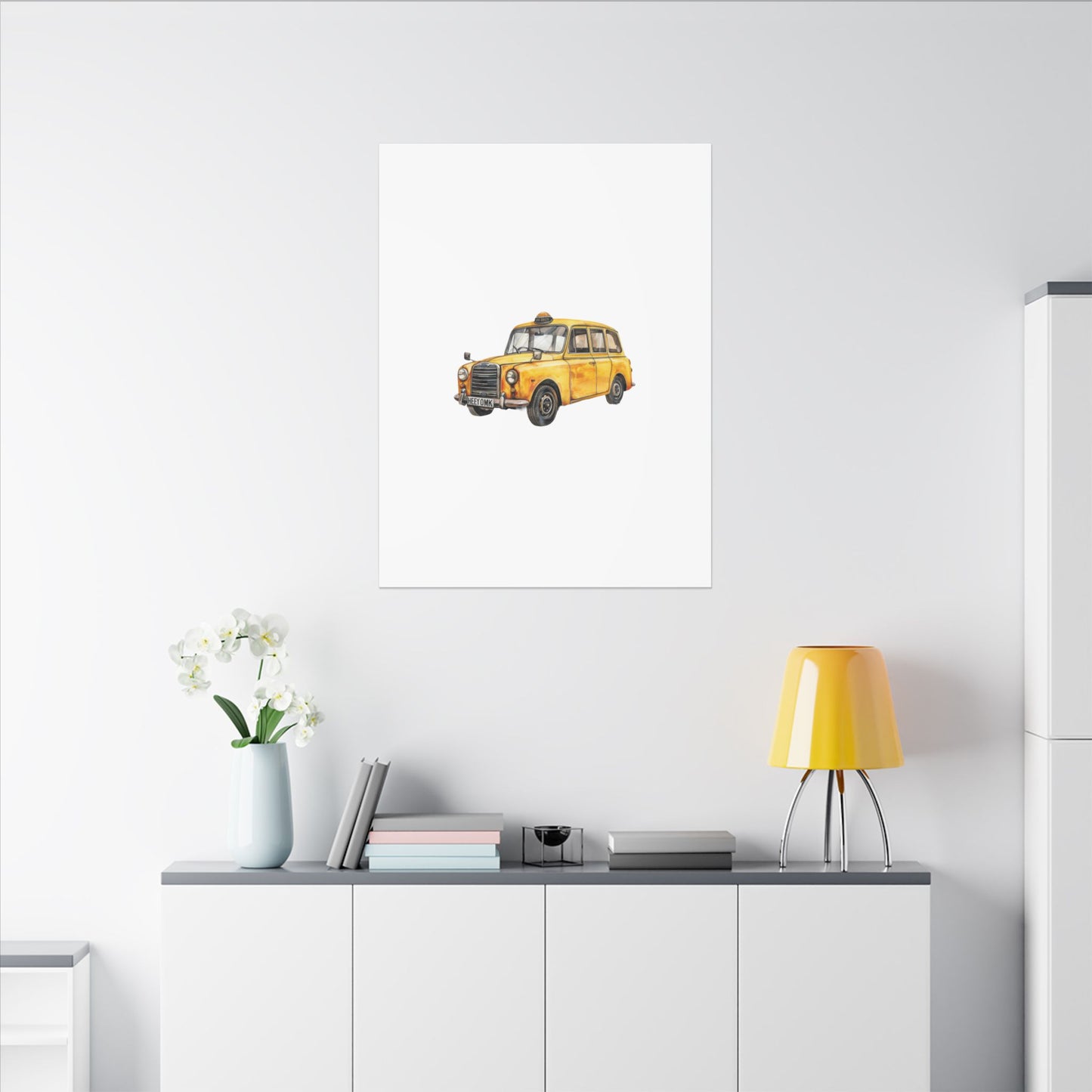 Vintage Taxi Matte Canvas, Stretched, 0.75" (Multi-Size)