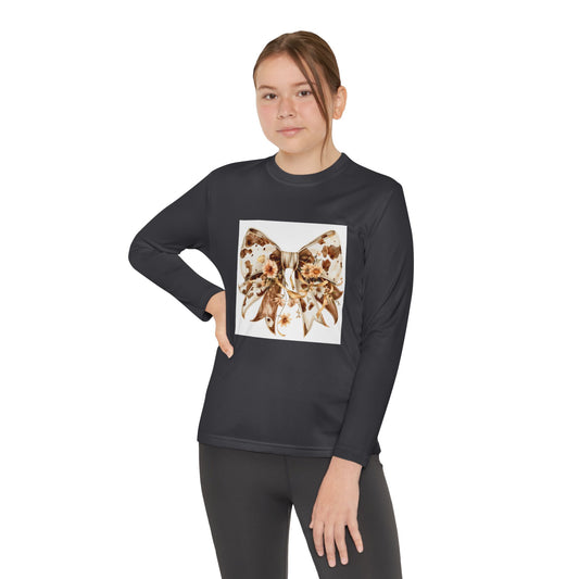 Floral Bow Youth Long Sleeve Tee - Comfort and Style for Every Occasion