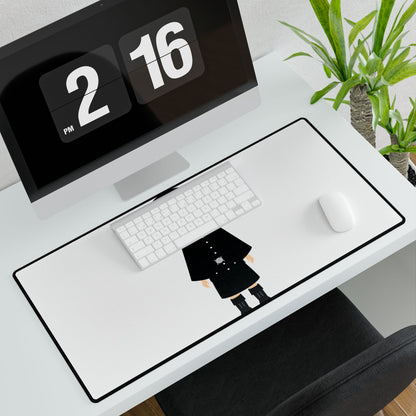 Cute Police Officer Desk Mat - Fun Home Office Decor, Gift for Students, Unique Desk Accessories, Police Theme, Work Station Mat