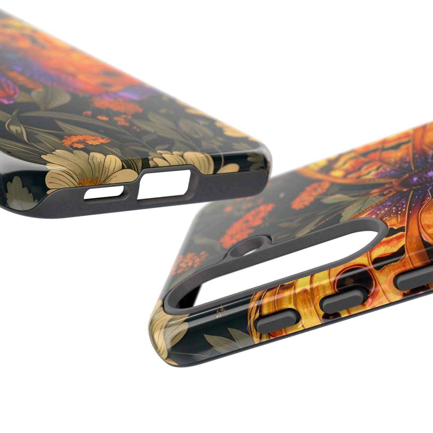 Butterfly Phone Case, Tough Cases for Nature Lovers, Vibrant Floral Design, Gift for Her, Cute Phone Accessories, Butterfly Artwork